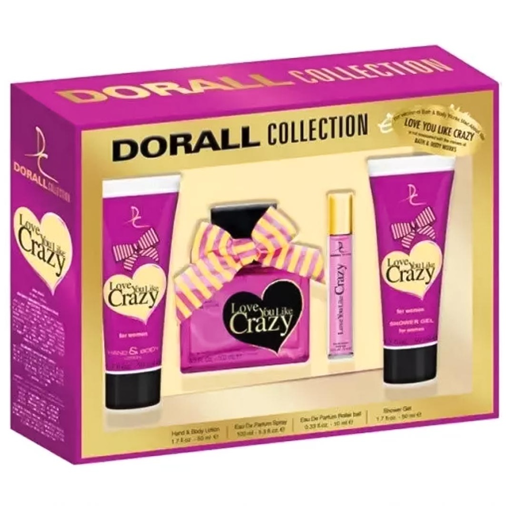 دورال لاف يو لايك كريزى طقم - Dorall Love You Like Crazy Set EDT-W