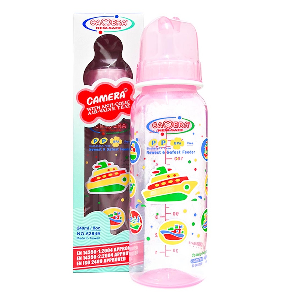 Camera Feeder Bottle No:52849 Color: Pink Size: 240ml