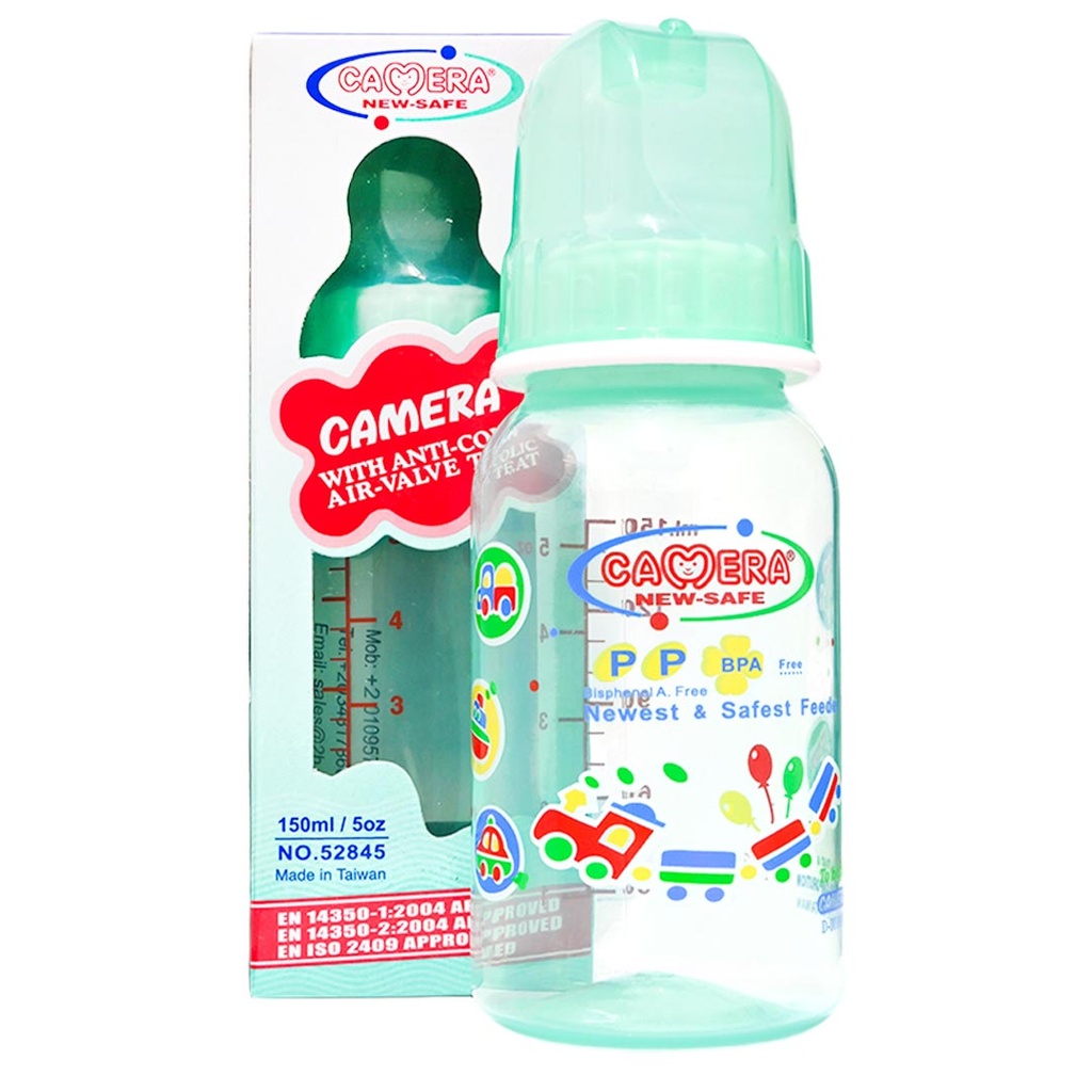 Camera Feeder Bottle No:52845 Color: Green Size: 150ml