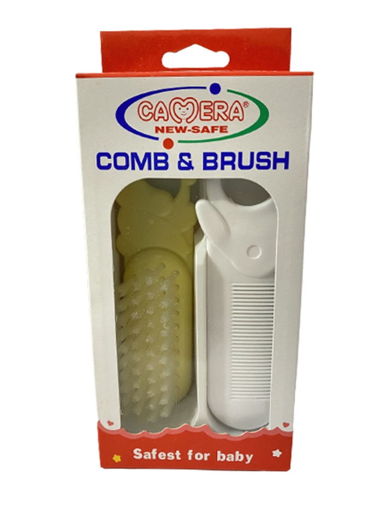 Camera Comb &amp; Brush No:20177 Color: Yellow