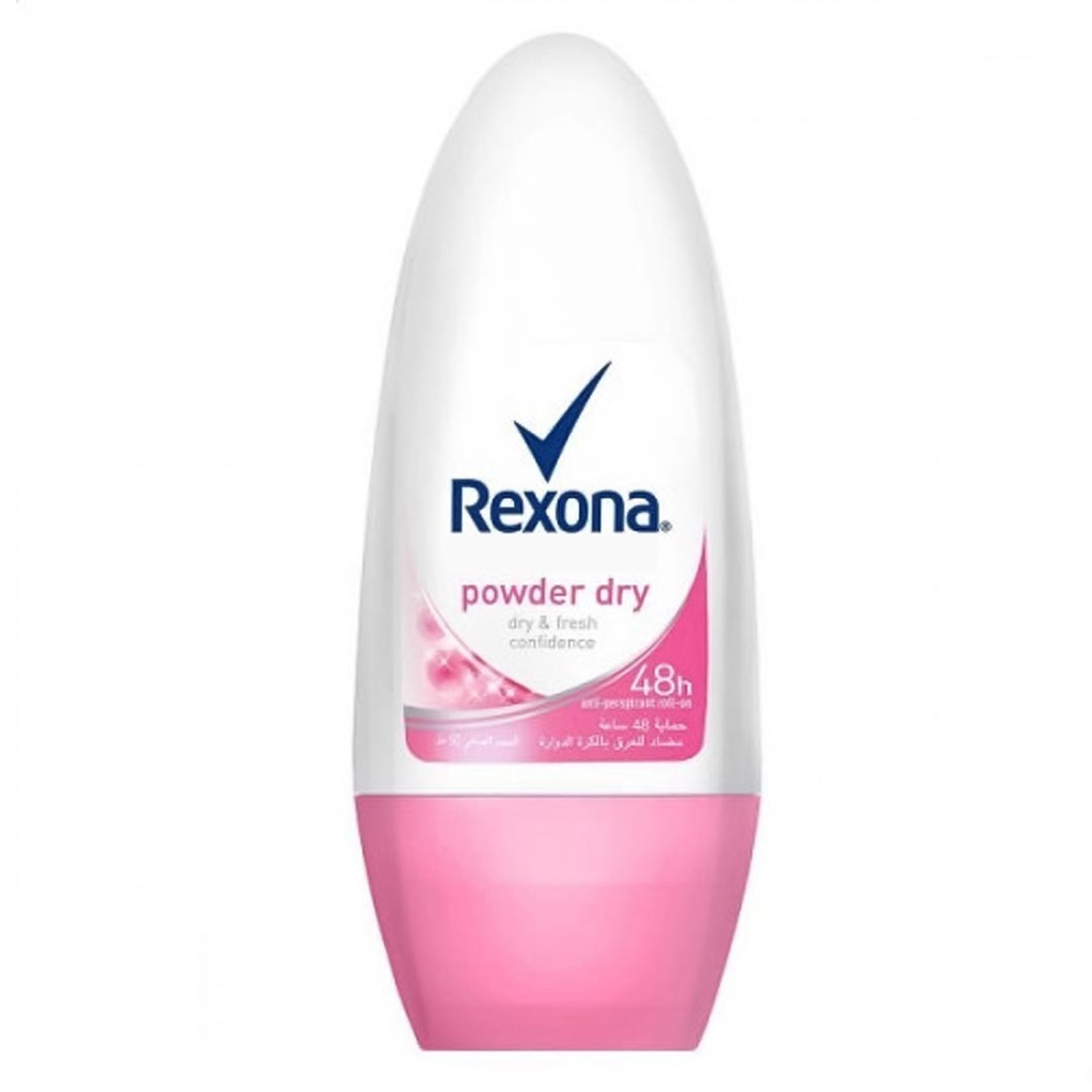 ريكسونا رول اون - Rexona Roll On (نسائى, 50ml, بودر دراى, بدون)