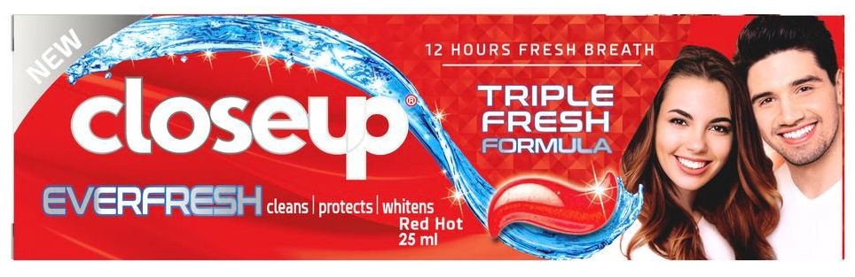 كلوس اب - Closeup 12Psc (ايفر فريش, 25ml, ريد هوت, بدون)