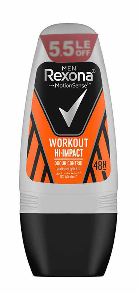 ريكسونا مزيل - Rexona Deodorant (Roll on, men, 50ml, Workout, discount 5.5E.L)