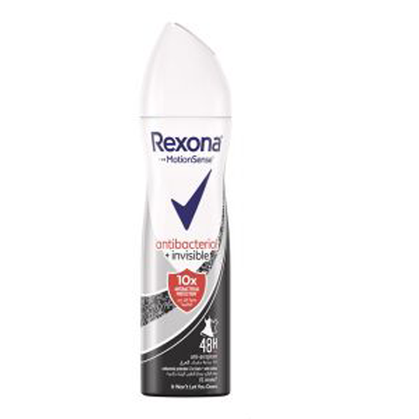 ريكسونا مزيل - Rexona Deodorant (سبراى, نسائى, 150ml, مضاد للبكتريا غير مرئى, خصم 10 جنية)