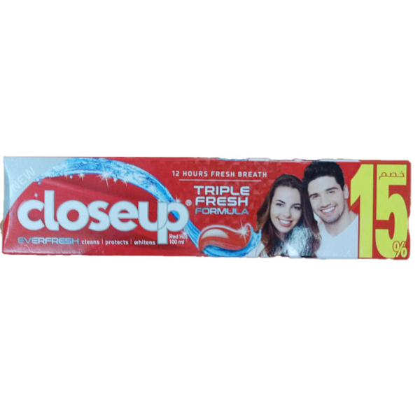كلوس اب - Closeup (ايفر فريش, 100ml, ريد هوت, خصم 15%)