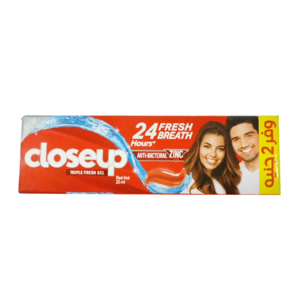 كلوس اب ريد هوت وفر 2جنية - Closeup Red Hot 12Psc Offer 2L.E (25ml)