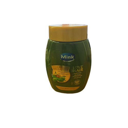مينك حمام كريم - Mink Hair mask (800ml, زيتون, بدون)