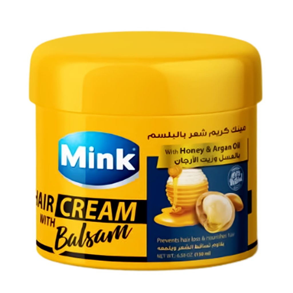 مينك كريم بلسم - Mink Cream Balsam (125ml, عسل&ارجان, بدون)