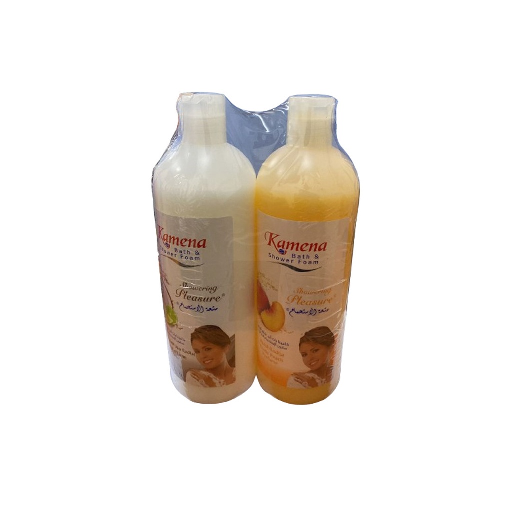 كامينا شاور خوخ - Kamena Shower Peach (750ml, +شاور 750mlجوزهندوليمون)