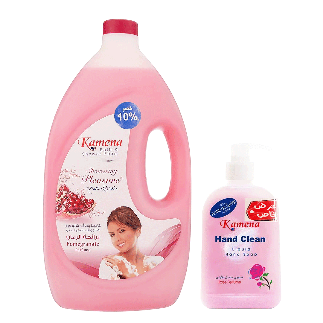 كامينا شاور رمان + هاند ووش خصم 10% - Kamena Shower Pomegranate + Hand Wash Offer 10% (3.3L+250ml)