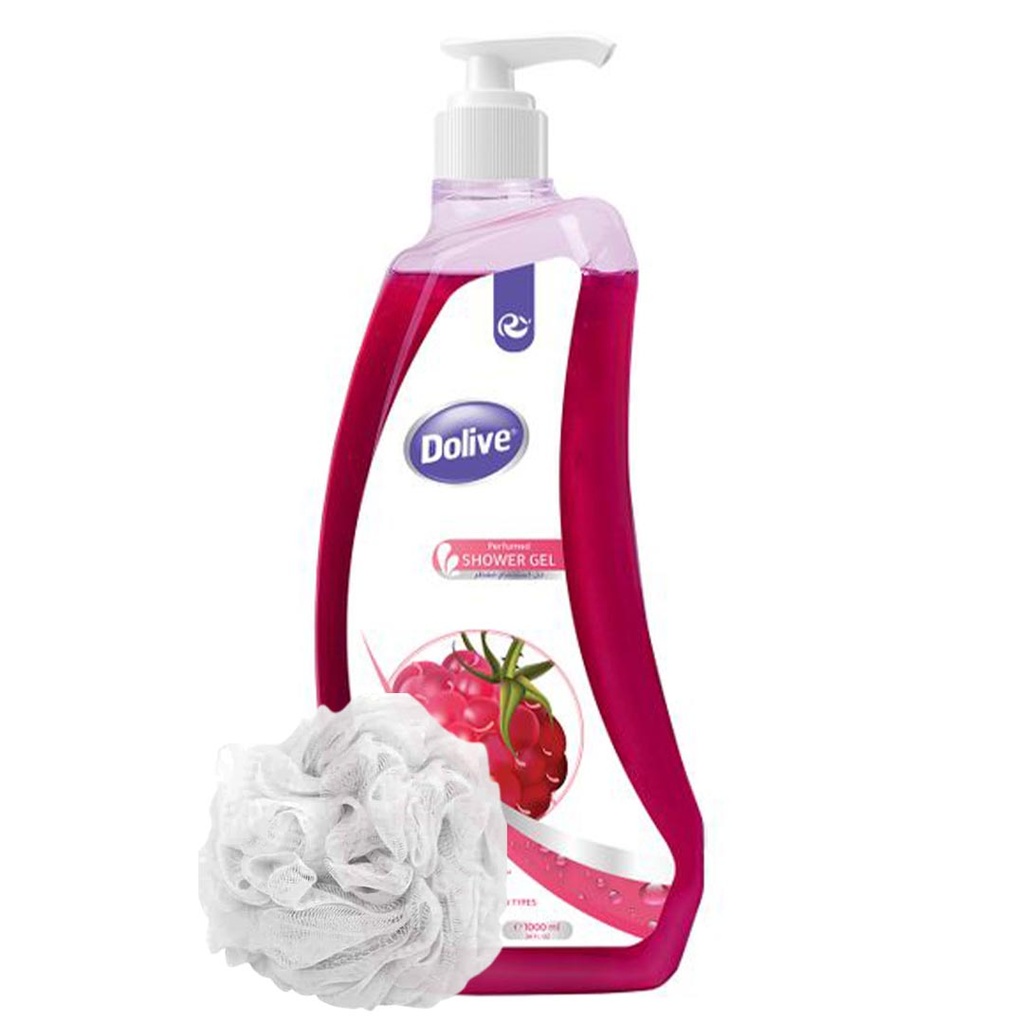 دوليف شاور - Dolive shower (1L, Blueberry, +Loofah)