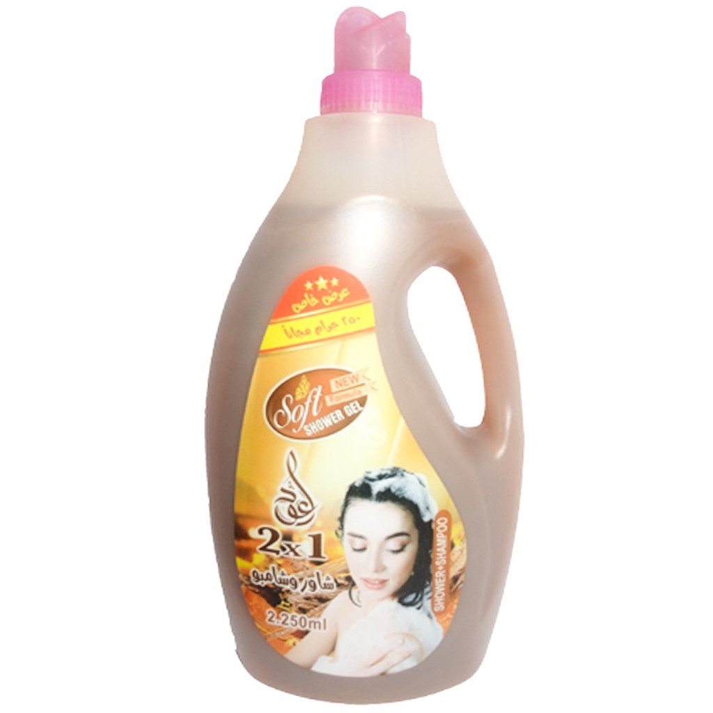 سوفت شاور&شامبو - Soft Shower&Shampoo (2.25L, Oud)