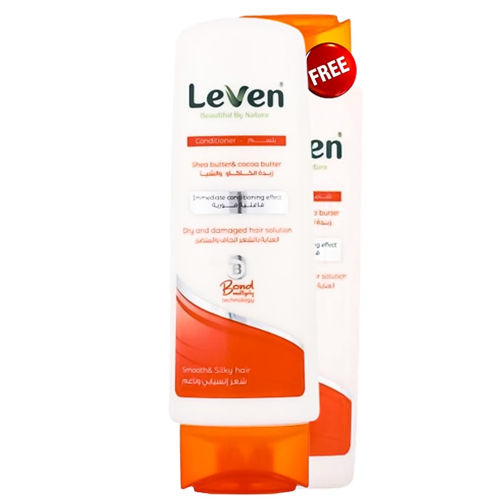 ليفين بلسم - Leven Conditioner (400ml, جاف و متضرر, +شامبو 200ml)