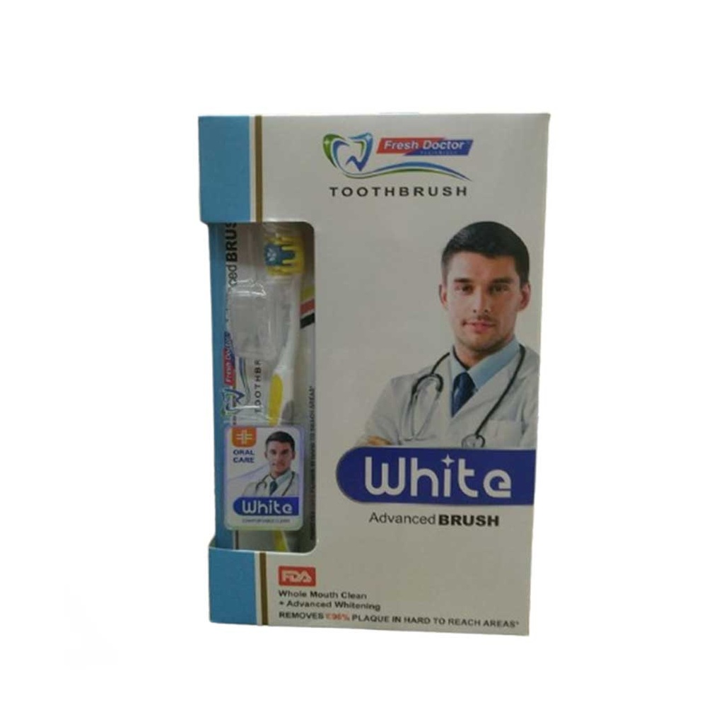 فريش دكتور وايت فرشاة اسنان - Fresh Doctor White Tooth Brush (No:M-690, Med)