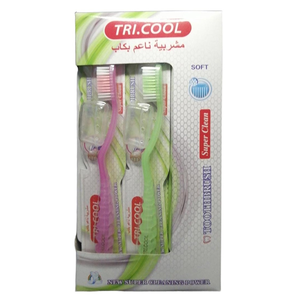 ترى كول فرشاة اسنان - TRI.COOL Tooth Brush 12Psc (كبار, No:5018, Soft)