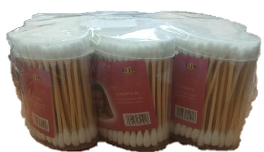 هانيان قطن عود خشب - Hanyan Cotton Swabs Wood 100Psc