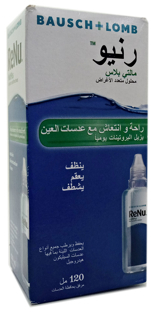 رنيو محلول عدسات - Renu Lenses Solution (120ml, بدون)