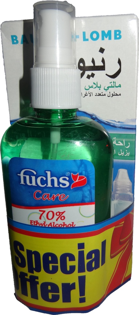 رنيو محلول عدسات - Renu Lenses Solution (120ml, عرض خاص + كحول)