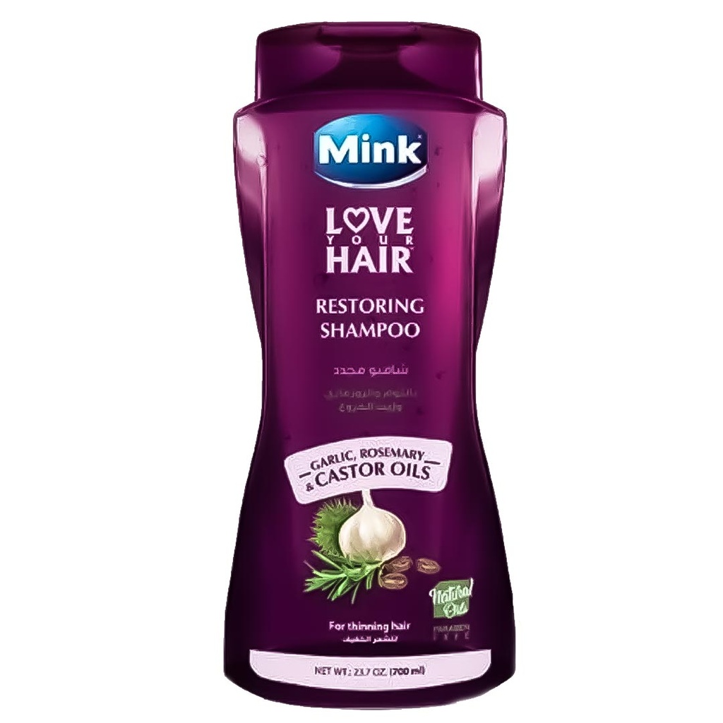 مينك شامبو - Mink Shampoo (700ml, ثوم&روزمارى, بدون)