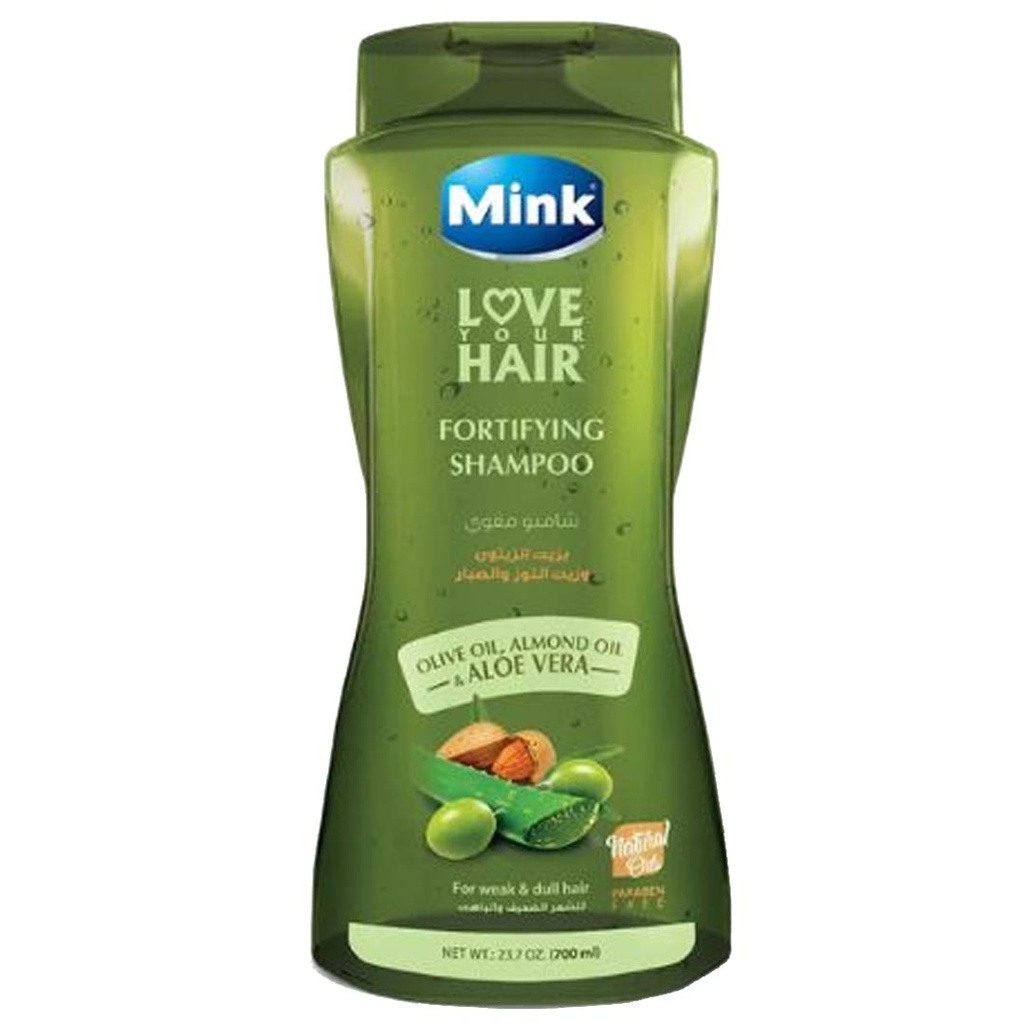 مينك شامبو - Mink Shampoo (700ml, زيتون&لوز, بدون)