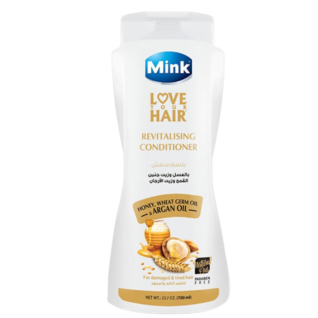 مينك بلسم - Mink Conditioner (700ml, عسل&جنين قمح, بدون)