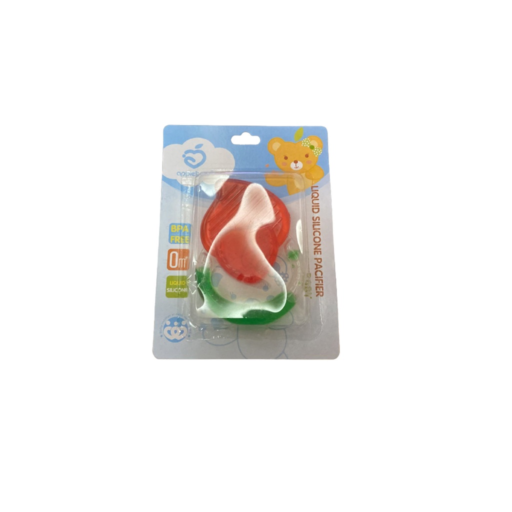 ابيل بير عضاضة سيليكون مائية - Apple bear Liquid Silicone Teether (No:AB-28)