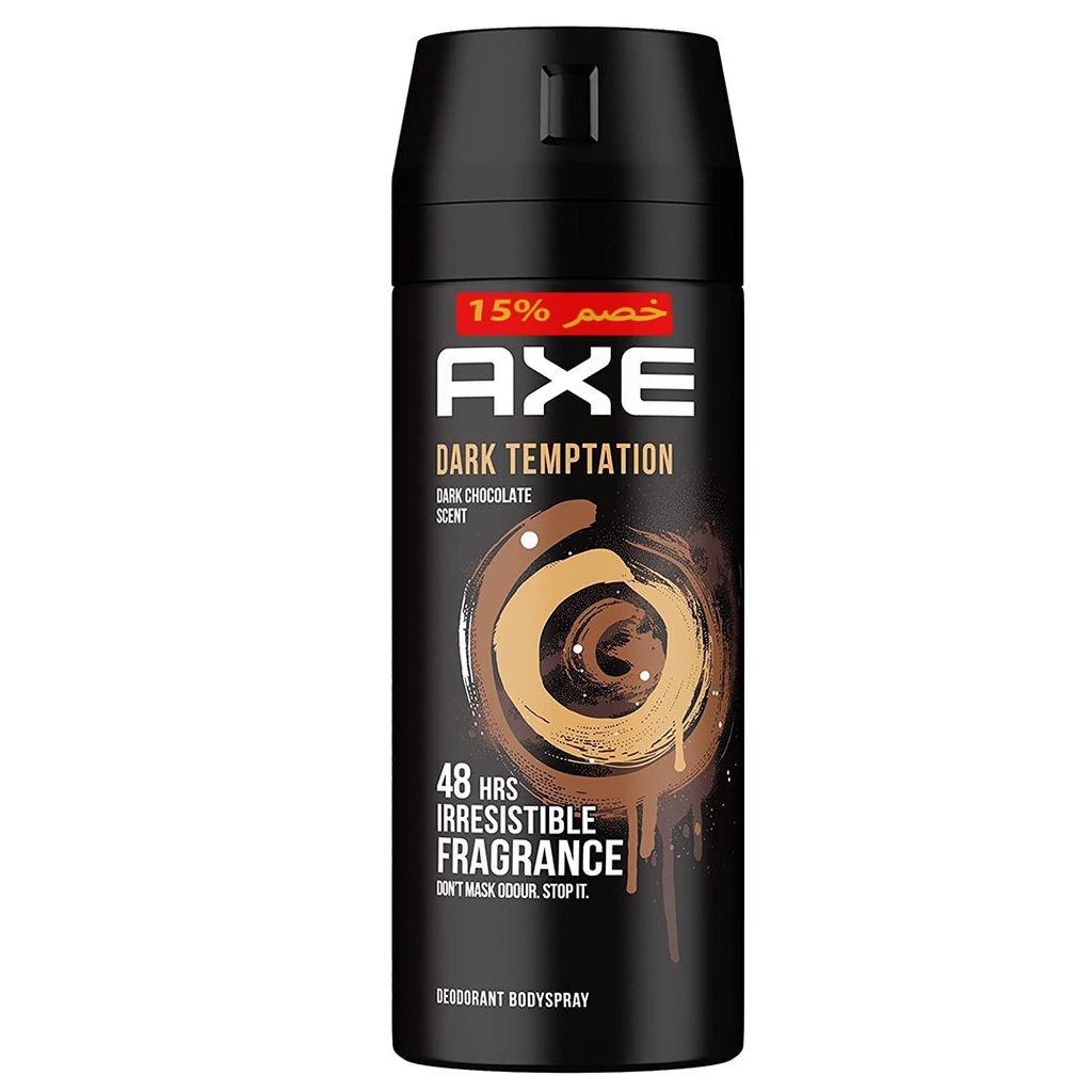 اكس سبراى - Axe Spray (رجالى, 150ml, دارك تمبتيشن, خصم 15%)