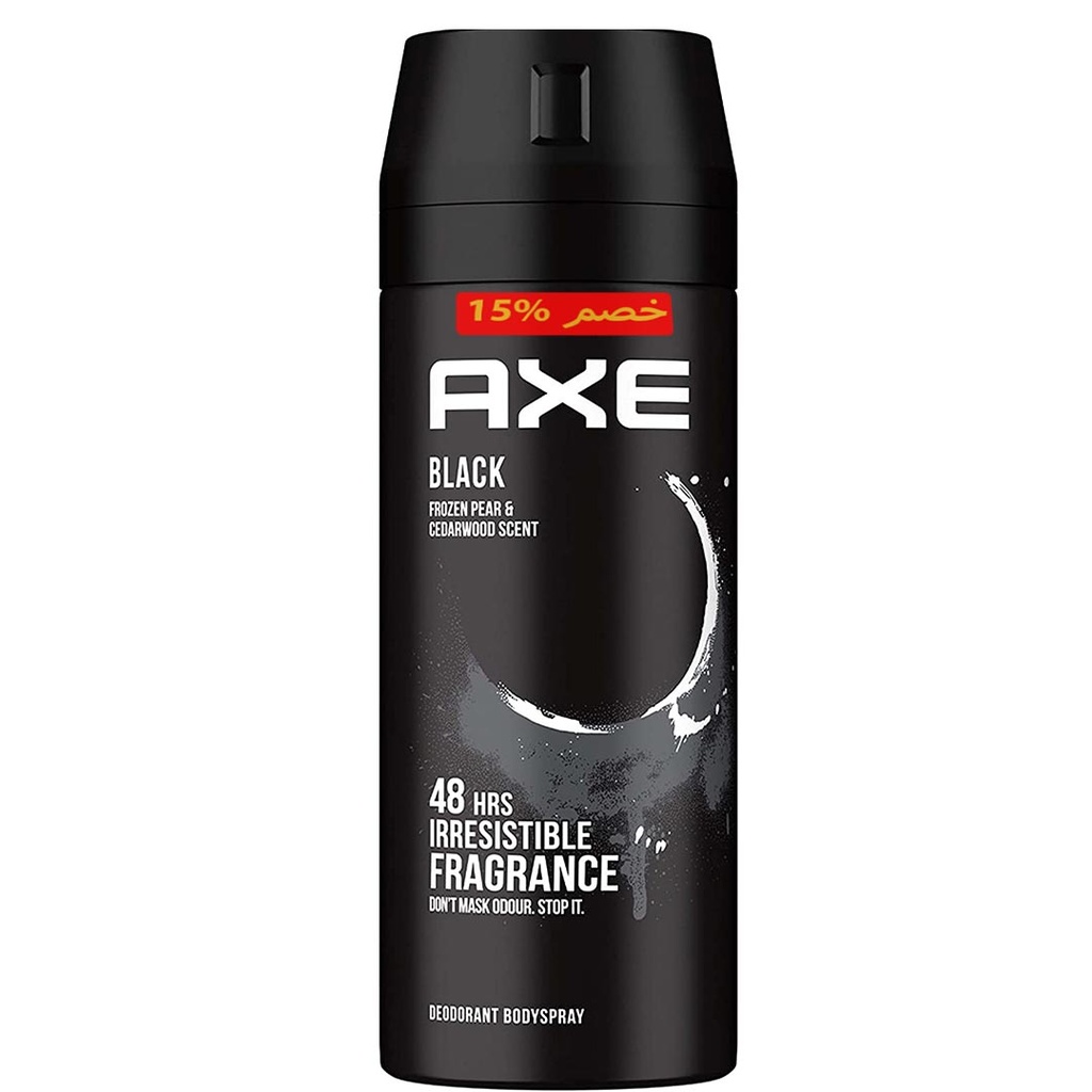 اكس سبراى - Axe Spray (رجالى, 150ml, بلاك, خصم 15%)