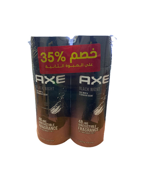 اكس سبراى - Axe Spray (رجالى, 150ml, بلاك نايت, +1 خصم35%)