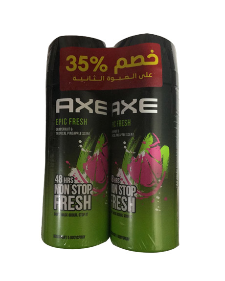 اكس سبراى - Axe Spray (رجالى, 150ml, ابيك فريش, +1 خصم35%)