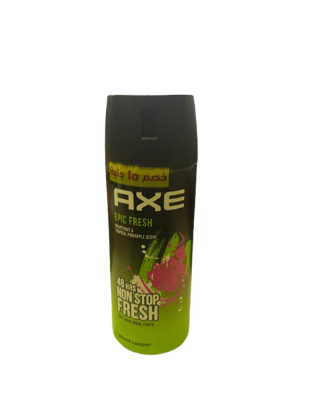 اكس سبراى - Axe Spray (رجالى, 150ml, ابيك فريش, خصم 15 جنية)