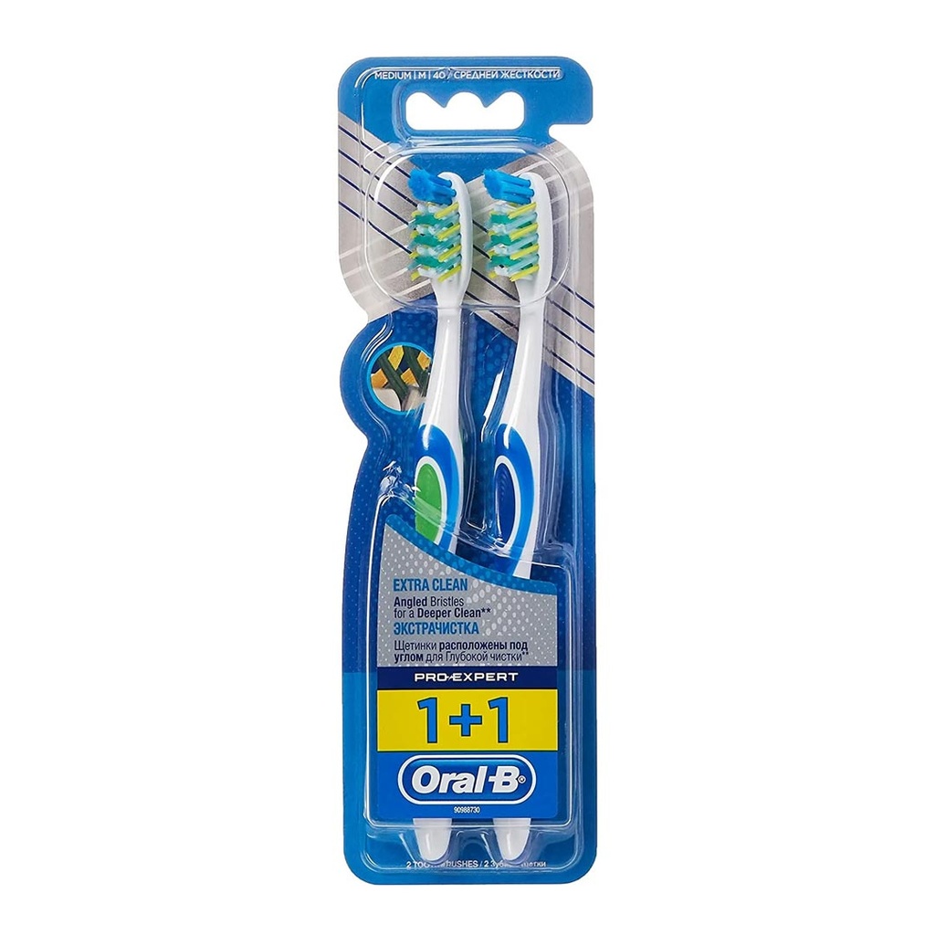 اورال بى فرشاة - Oral-B Brush (كبار, برو اكسبرت, 1+1 خصم25%, Med, 0)