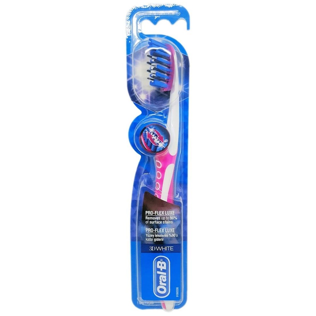 اورال بى فرشاة برو فليكس لوكس ثرى دى وايت - Oral-B Brush Pro Flex Luxe 3D White (Soft)