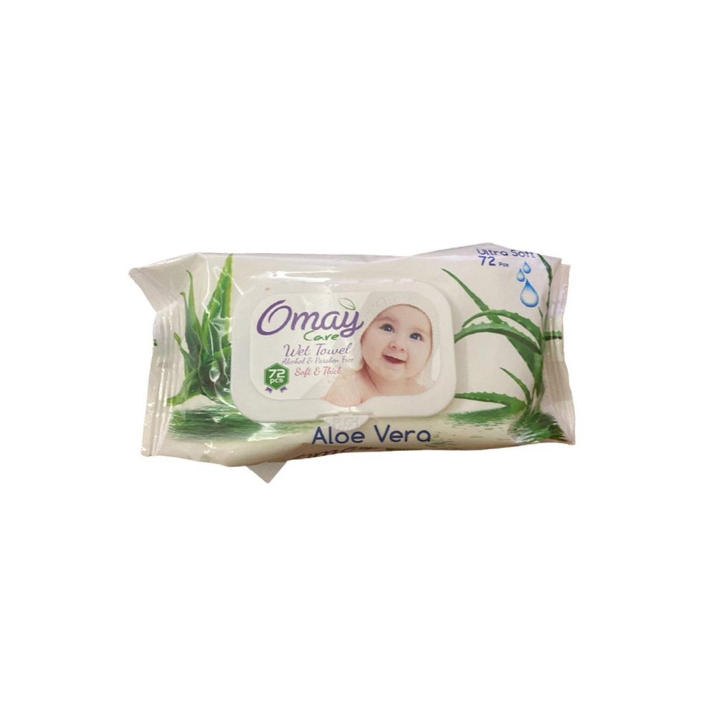 اوماى كير مناديل - Omay Care Wipes (الوفيرا, 72PC)