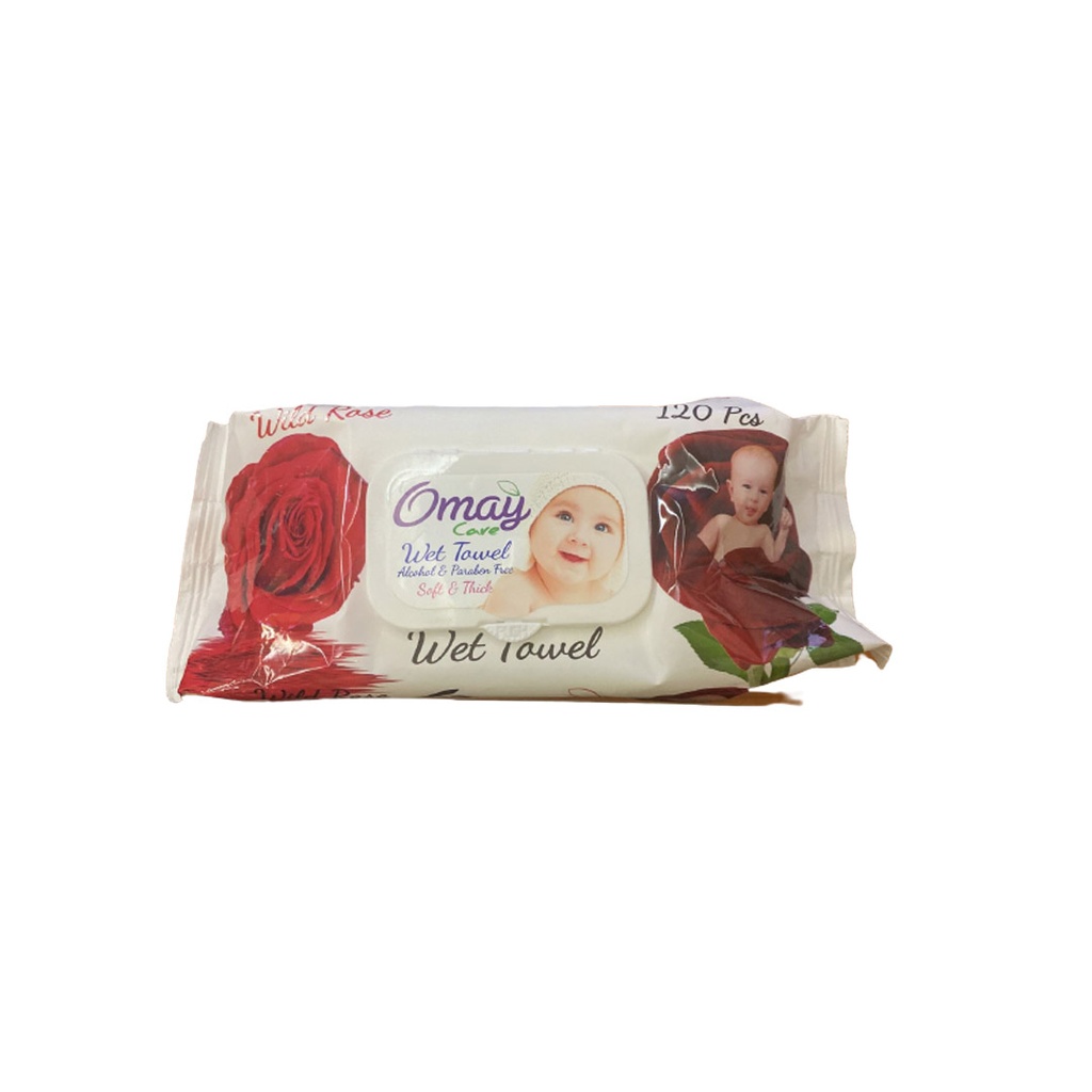 اوماى كير مناديل - Omay Care Wipes (ويلد روز, 120PC)