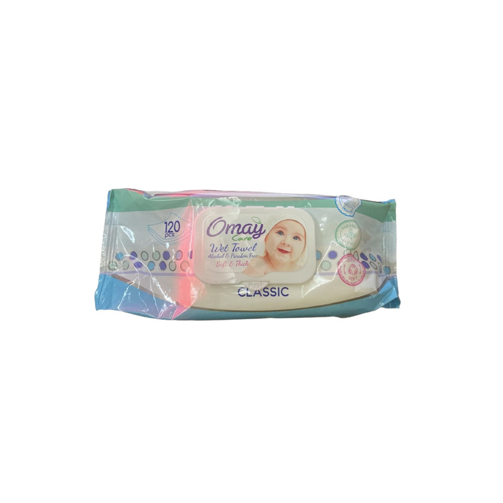 اوماى كير مناديل - Omay Care Wipes (كلاسيك, 120PC)