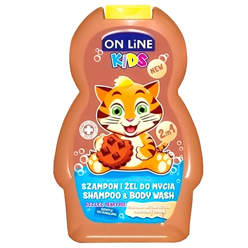 اون لاين شامبو&شاور - On line Shampoo&Body Wash (250ml, شوكلات)