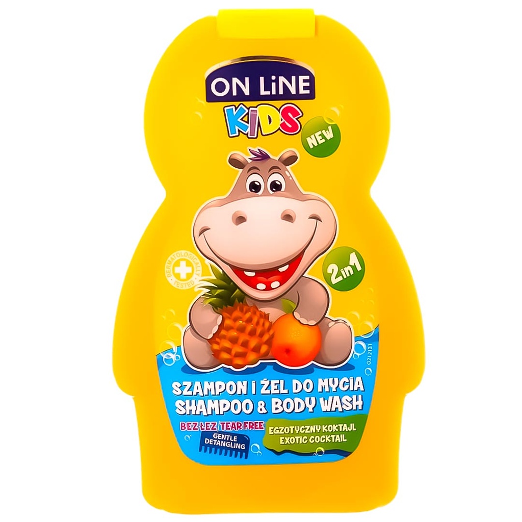 اون لاين شامبو&شاور - On line Shampoo&Body Wash (250ml, فواكة)