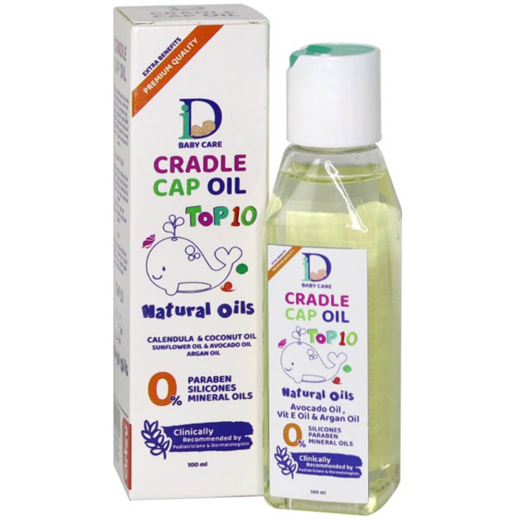 اى دى بيبى كير كرادل كاب زيت توب 10 - ID Baby Care Cradle Cap Oil Top 10 (100ml)