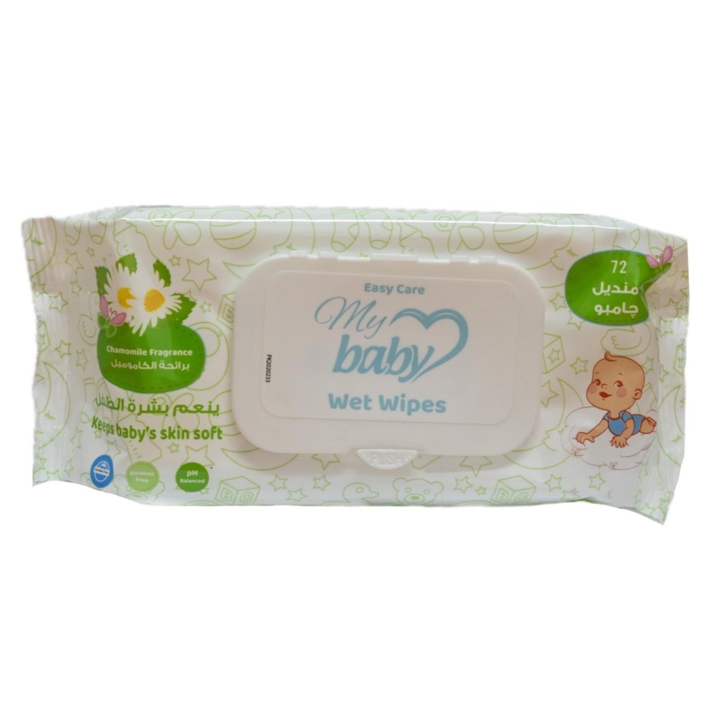 ايزى كير ماى بيبى مناديل - Easy Care My Baby Wipes (مبلل, كاموميل, 72PC)