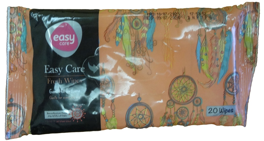 ايزى كير مناديل - Easy Care Wipes (مبلل, جاردينيا, 20PC)