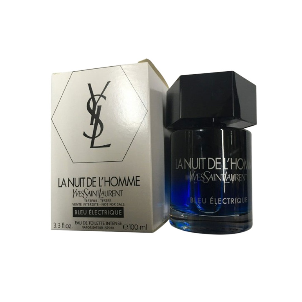 ايف سان لوران لا نوى دى لا هوم بلو الكتريك تستر - Yves Saint Laurent La Nuit De L Homme Bleu Electrique Tester EDT-M (100ml)