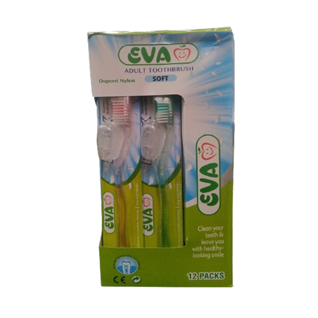 ايفا فرشاة اسنان - Eva Tooth Brush (كبار, No:Z02+Cap, Soft)