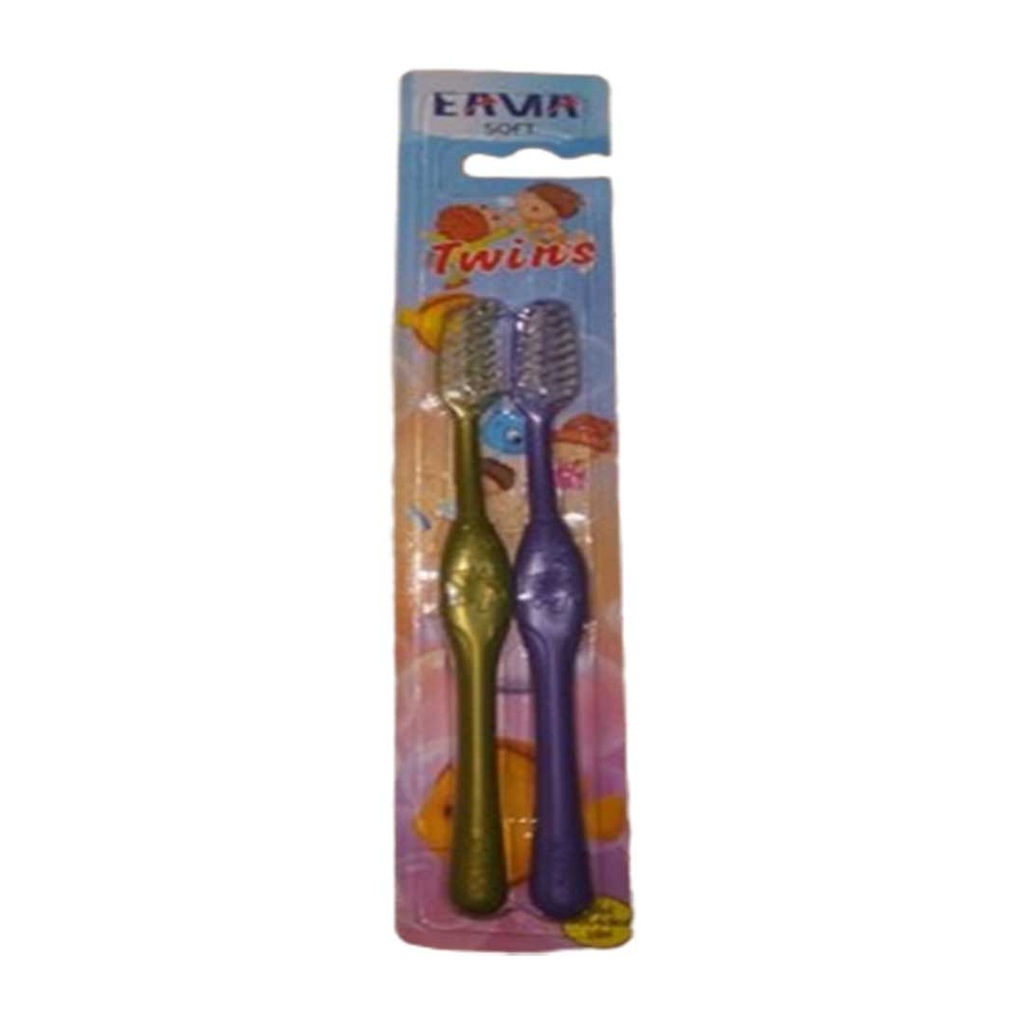 ايما توينز فرشاة اسنان اطفال - Eama Twins Tooth Brush Kids (Soft)