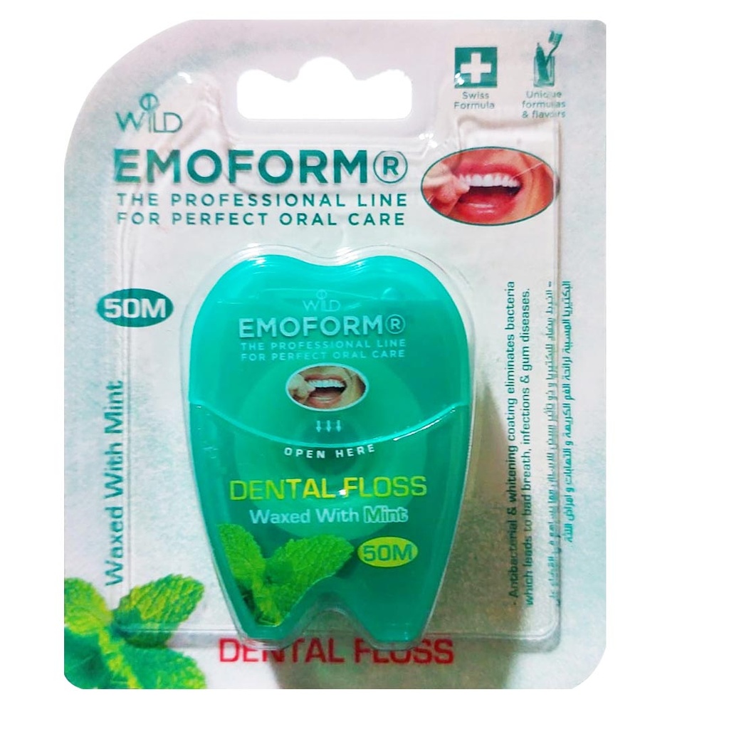 ايموفورم خيط اسنان - Emoform Dental Floss (نعناع, 50m)