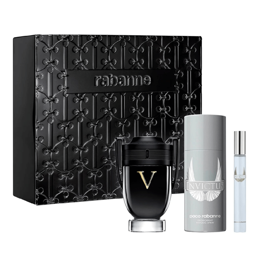 باكوربان انفيكتوس طقم - Paco Rabanne Invictus Victory Set EDP-M (100ml+150ml+10ml)