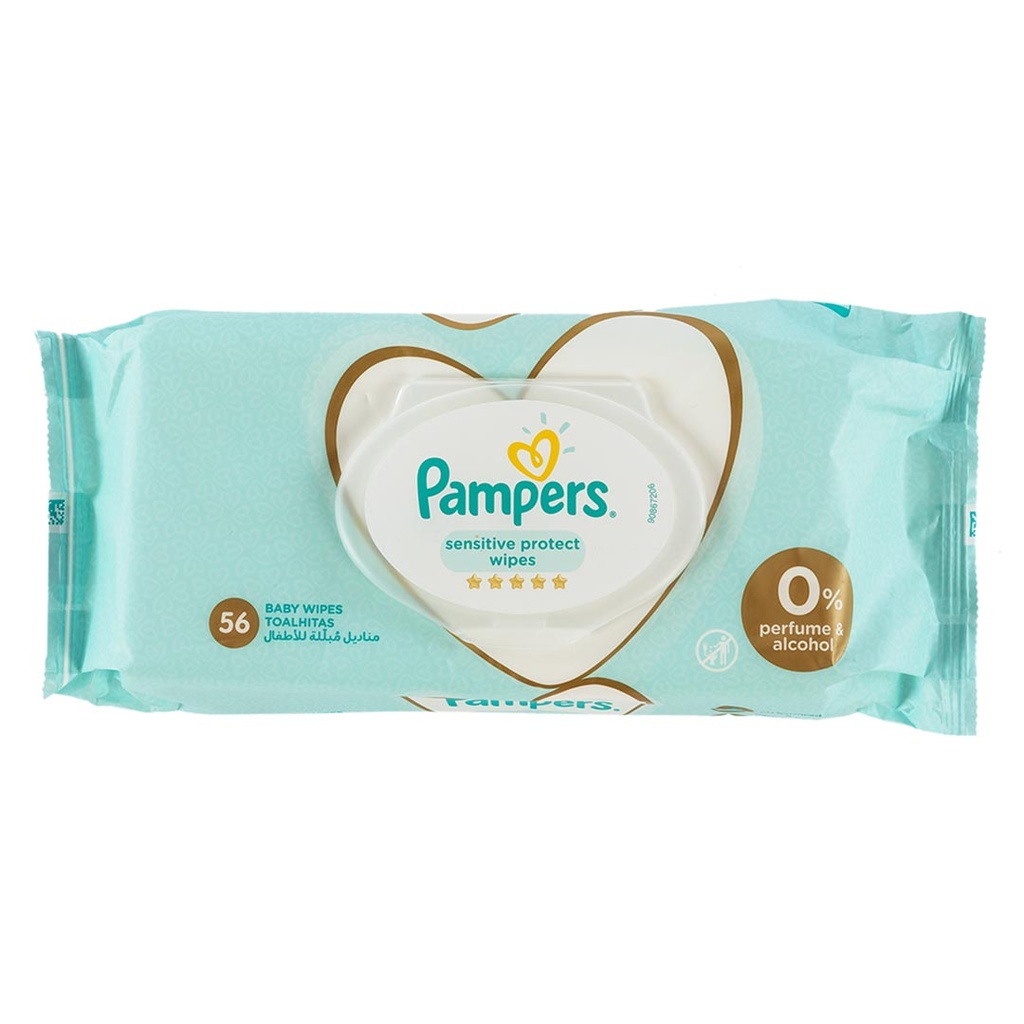 بامبرز مناديل حساسة - Pampers Wips Sensitive (بدون, 56PC)