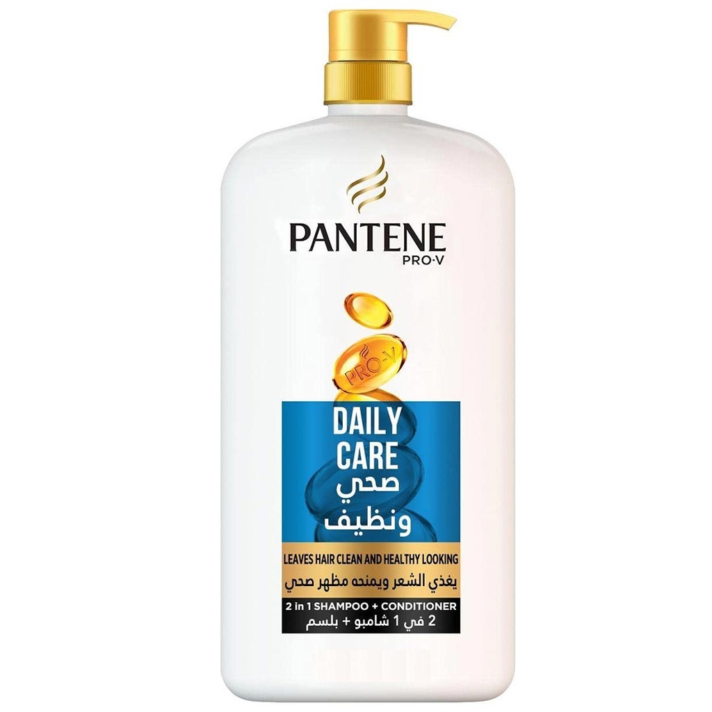 بانتين شامبو - Pantene Shampoo (1L, صحى ونظيف, بدون)