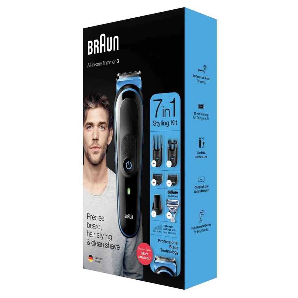 براون - Braun (دقن&شعر, رجالى, 3 (7×1), No:MGK3242)