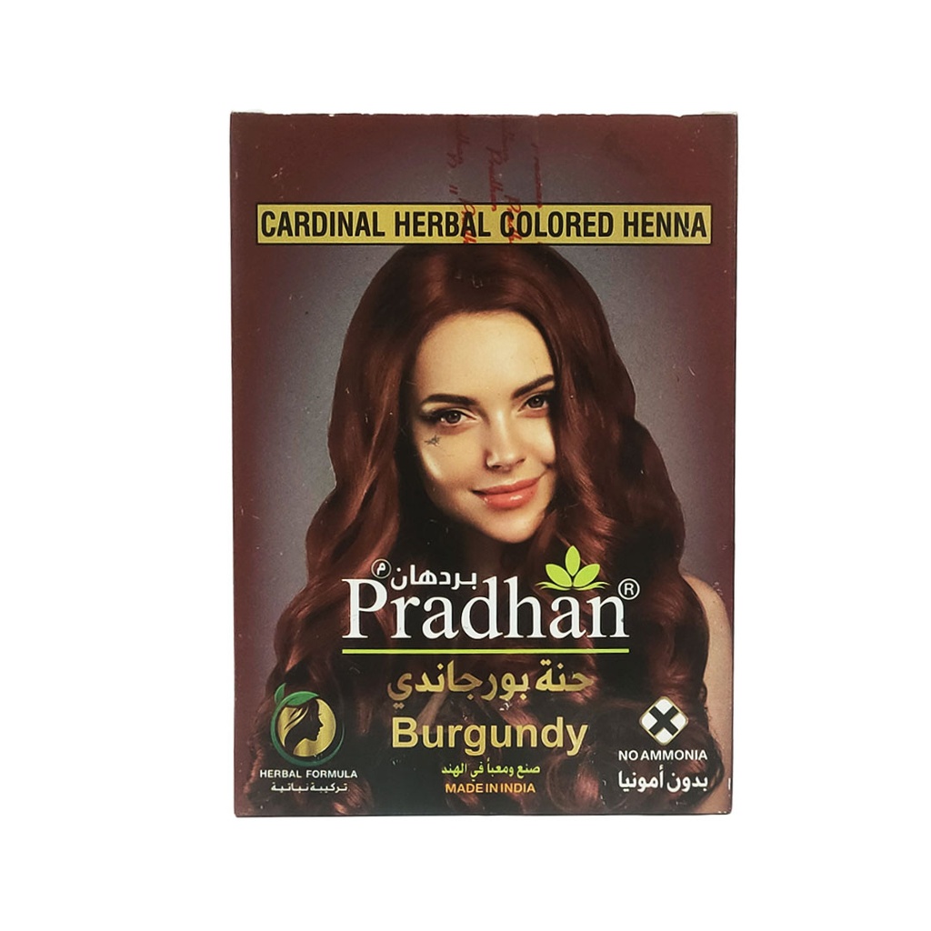 بردهان حناء بورجاندى - Pradhan Henna Burgundy (60g)